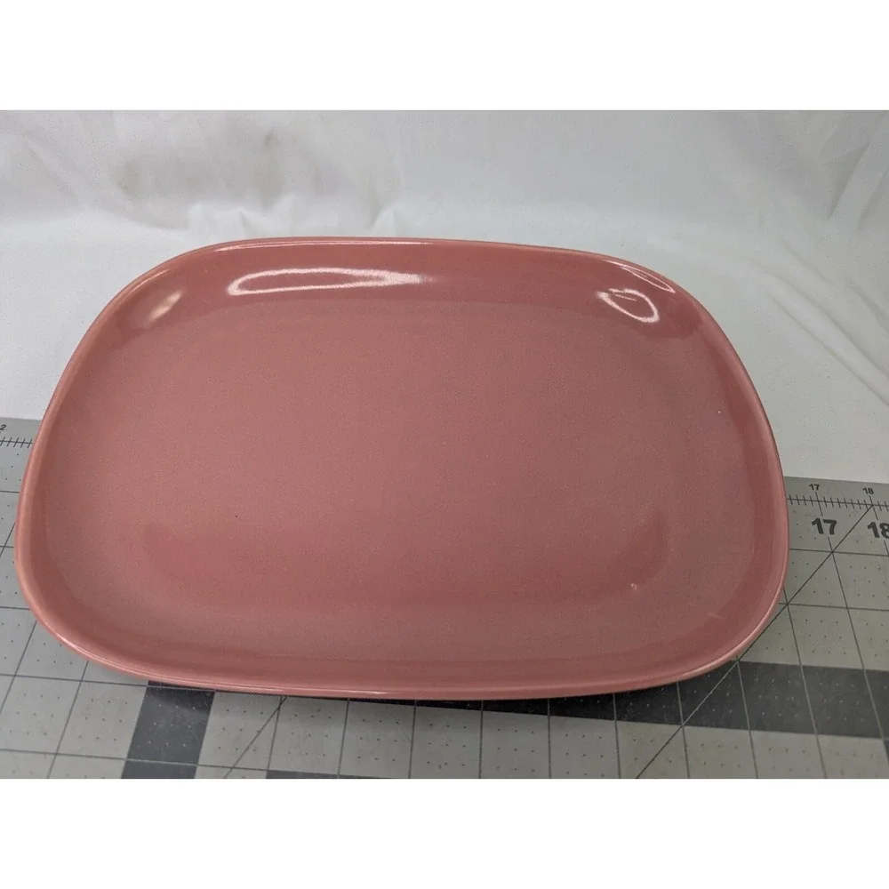 Bauer Los Angeles Ceramic Pink Platter Tray 12 Inch READ